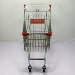 CE 125L Supermarket Shopping Trolley With Metal Wire Spacer 4" PU Wheels