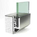 Balustrades Aluminum Profiles for Frameless Tempered Glass Railing