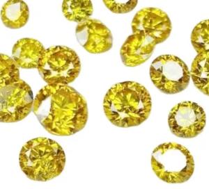China Vvs Vs Fancy Vivid Yellow Synthetic Lab Grown Gemstones Hpht CVD Loose Diamond on sale