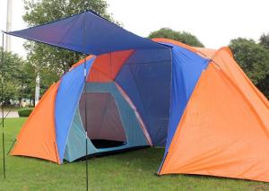 Quality Two Rooms Outdoor Camping Tent Rainproof Nylon PU Material For Disaster Relief wholesale