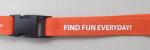 Corporate branded logo polyester neck lanyard with screen printed, custom