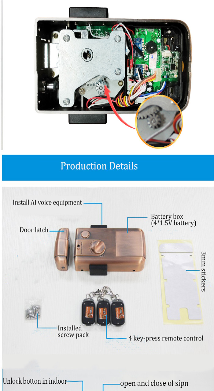 Brushed Metal Rim Door Locks TTLock Bluetooth Remote Control