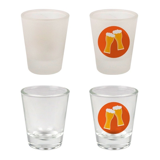 Customizable Sublimation Shot Glass Blanks 1.5oz 3oz For Sublimation Printing