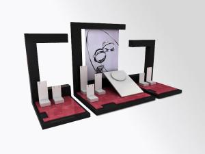 Jewelry Showcase Display Set  Acrylic Store Window Stand for Necklace,Earring,Ring