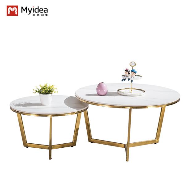Contemporary Minimalist Metal Style Coffee Table Small Modern Rock Plate Rack
