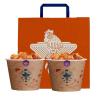 Buy cheap Flat handle Brown Cardboard Takeaway Paper Bags For Supermarket from wholesalers