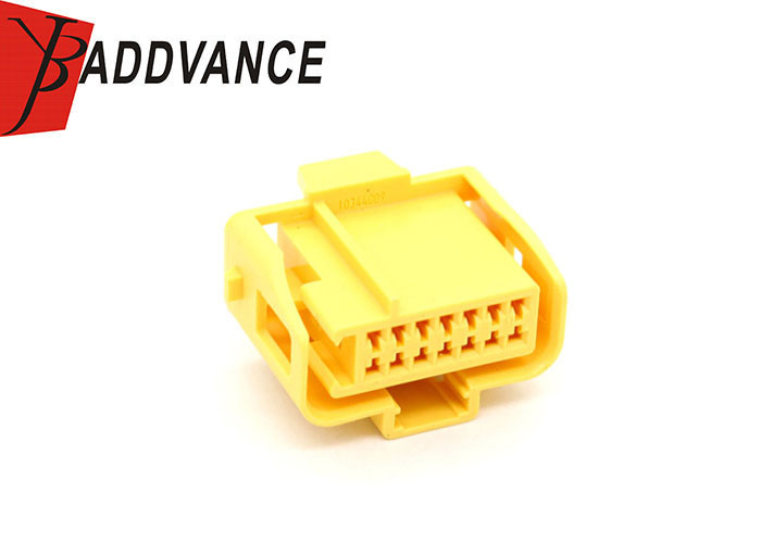 10340790 14 Pin Automotive Electrical Connectors Female Kostal Yellow