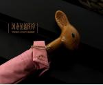 Log black walnut high grade animal umbrella head ladies wooden handle umbrella