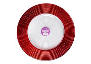 Quality Centrifugal Casting 32cm Gold Foils Handmade Glass Plate For Bar wholesale