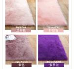 Black Polyester Area Rugs / Faux Sheepskin Area Rug