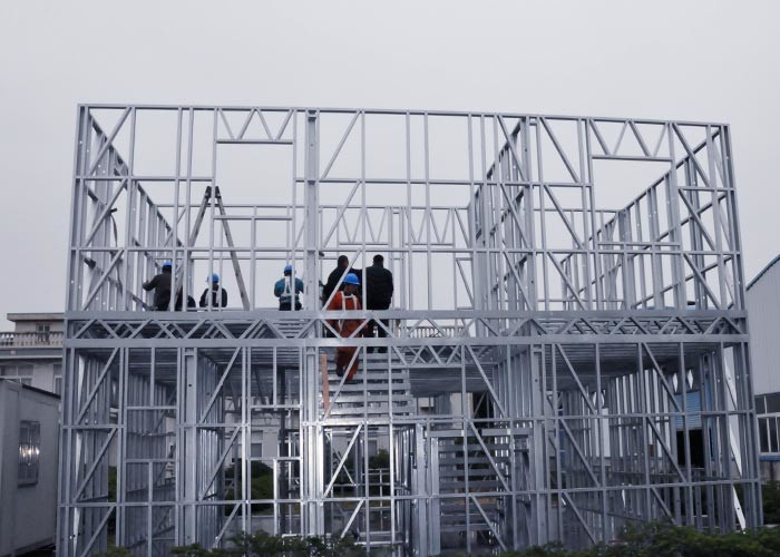 Office Light Steel Frame Houses , Prefabricated Kit Home For South Africa