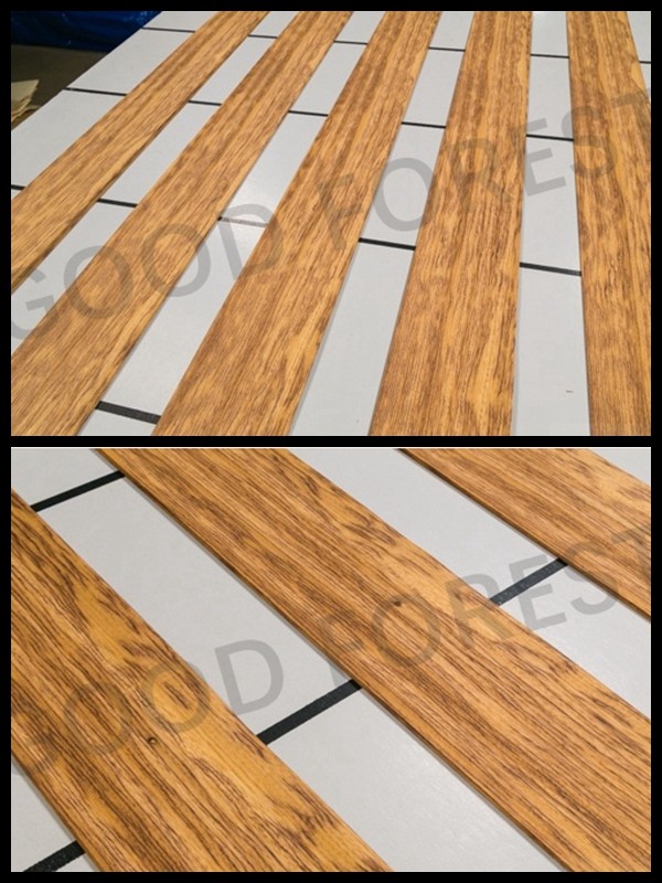 Cerejeira Wenge Natural Wood Veneer Grain Specially For Hotel Decoration