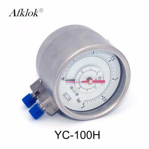 Quality Stainless Steel Gas Pressure Test Gauge Double Needle Double Pipe Structure 100mm wholesale