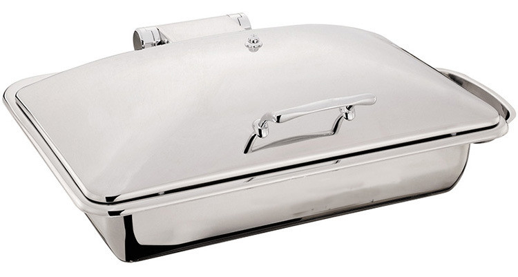 Stainless Steel Chafing Dish Mechanical Hinge Lid 9.0Ltr Food Pan Buffet Cookwares Electric or Sterno Heat Source