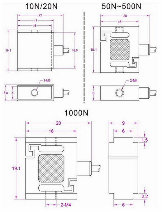 Miniature S Beam Load Cell 1kg