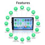 9" Universal Car DVD Player with Knob Touch Screen Radio Carplay GPS and 20