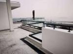 Modern Aluminum U Channel Glass Railing Customized Frameless Glass Balcony