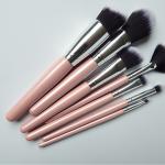 Elegant Pink Makeup Brush Thick Aluminum Tube Durable Cosmetic Brushes