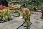 Rainproof Realistic Animatronic Dinosaur , Artificial Dinosaur For Green Park
