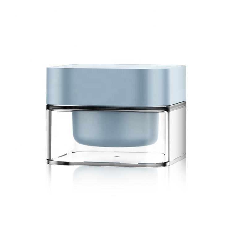 50g Blue Sunscreen Container Round Eye Cream Cosmetic Jar For Skin Care