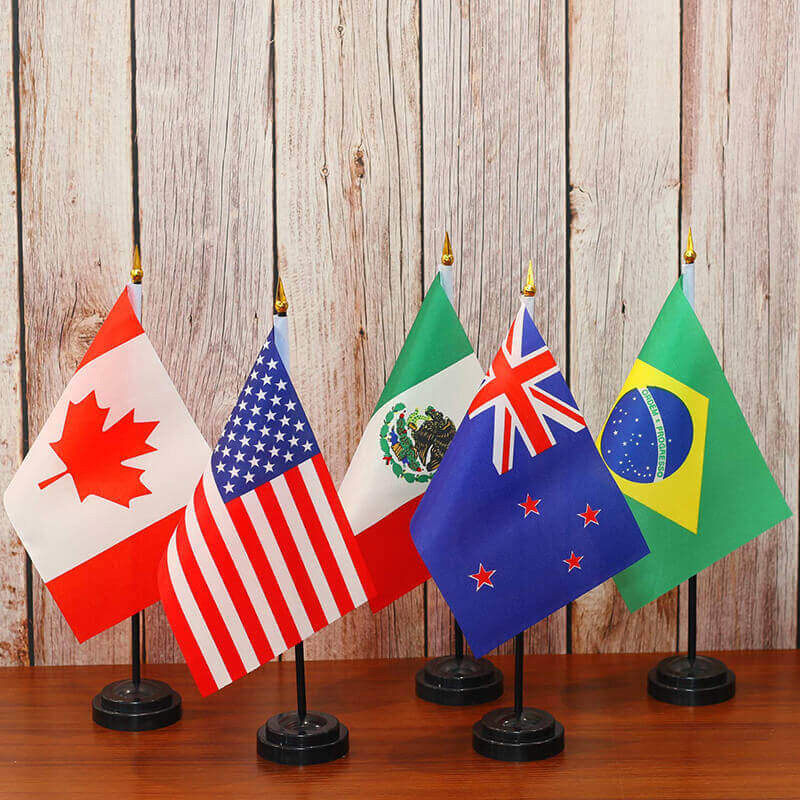 Digital Printing Office Desk Flags Custom Size 100D 100 Polyester