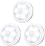 DC3V-6V 6Pcs Led Battery Operated Motion Sensor Cupboard Lights