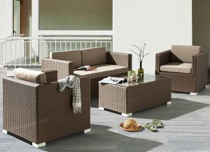 Quality Hotel Poly Rattan wicker Patio Furniture Aluminium Outdoor Garden sofa sets wholesale
