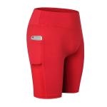 women's High Waisted Workout Active Wear Long Sport Shorts with Pocket