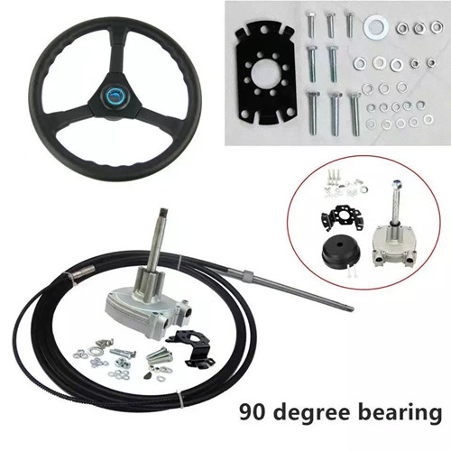 16Ft Marine Steering Wheel Outboard 90 Hp Rotating Mechanical Steering System