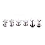 Custom made special earrings body jewelry shiny star stud earrings