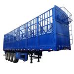 Three Axle 40T High Wall Fence Cargo Stake Semi Trailer For Bulk Cargo