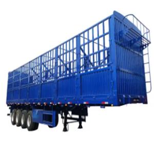 Quality Three Axle 40T High Wall Fence Cargo Stake Semi Trailer For Bulk Cargo Agricultural And Sideline Products Transport wholesale