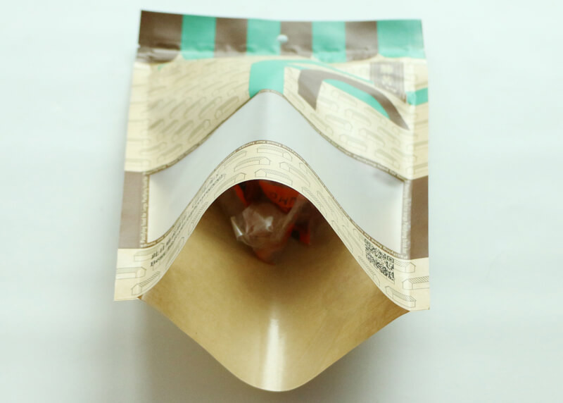 Gravure Printing Plastic Pouch Packaging , Flat Bottom Coffee Bags With Window