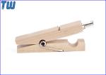 Wooden Clothes Clip Durable Waterproof 2GB Thumbdrives Flash Disk
