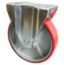 Quality 6'' European Heavy Duty Red PU On Cast Iron Castor Wheels 1000lbs wholesale