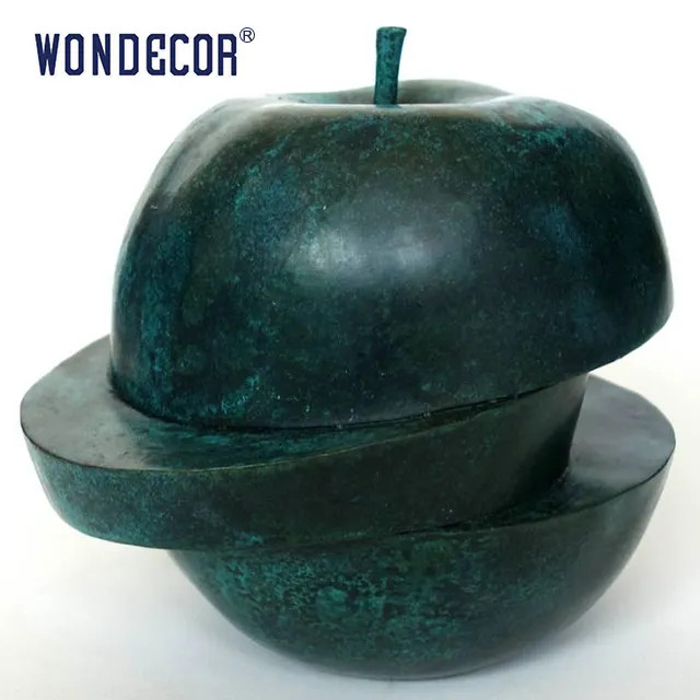 Large outdoor garden metal decoration abstract apple Bronze sculpture