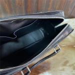Authentic Crocodile Skin Key Lock Zipper Closure Businessmen Laptop Briefcase