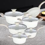 Multifunction 11 Pcs Medical Stone Non Stick Pot Set Cookware Set Aluminum