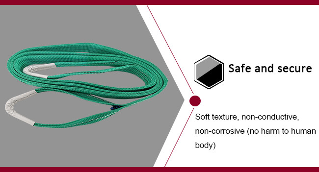 One Way Belt Green Color Webbing Lifting Slings Flat Eye Web Sling TUV Certification