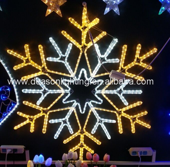 Fashion Christmas decorative led snowflakes light hanging ornament