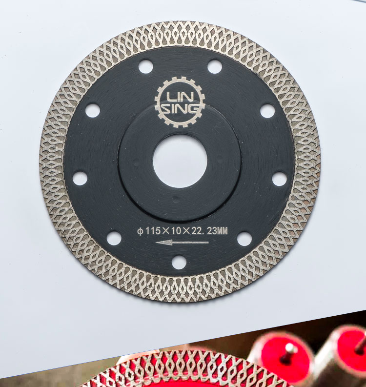 140 Teeths Silent Mesh Diamond Circular Saw Blade for Ceramic/Porcelain/Dekton Cutting
