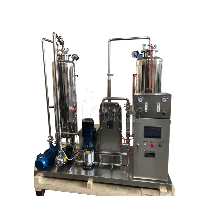 Double Tank With Plate Exchanger Carbonating Plant For CO2 Mixer 1500L / H