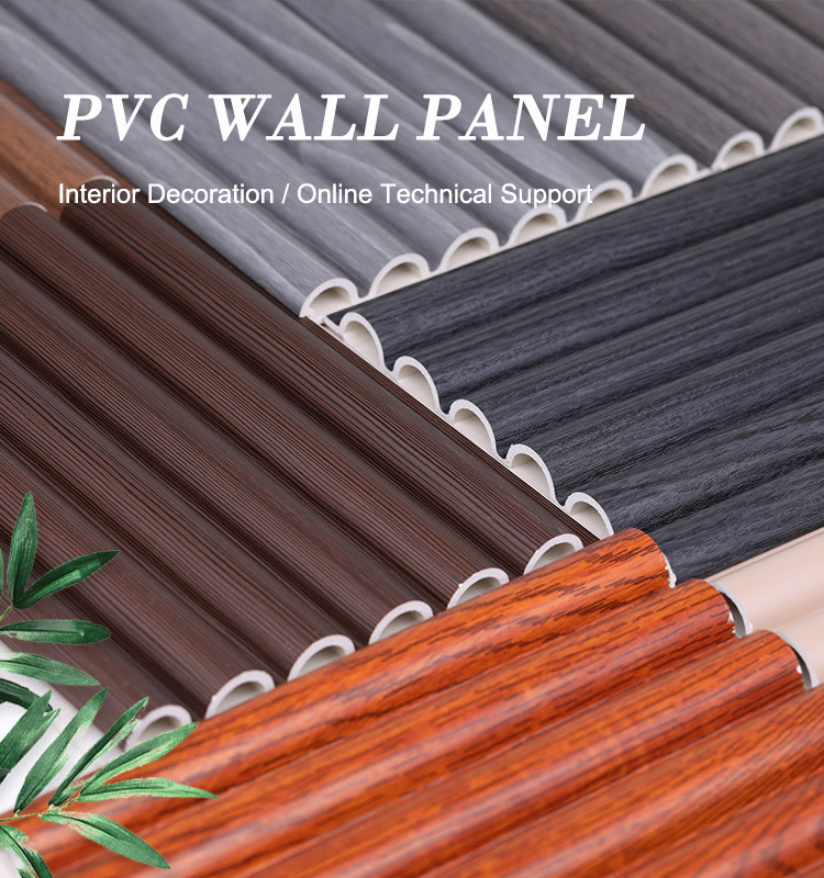 Environmentally Friendly Moisture proof Curved WPC Wood Panel 15mm Wall Panel