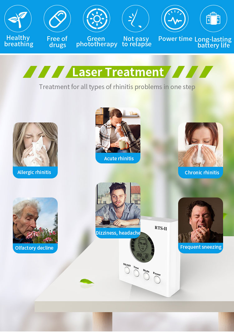 LLLT Red Light Nasal Laser Therapy Device 5 Levels Allergic Rhinitis Treatment Device