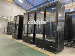 Supermarket Frozen Meat Upright Display Freezer Glass Door Freezer