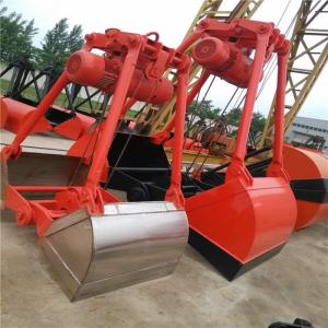 China Hydraulic Four Rope Crane Grab Building Material Clamshell Grab Bucket on sale