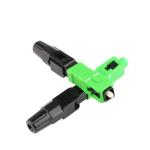 Sc APC Fast Fiber Optic Cable Connectors , Green Ftth Connector