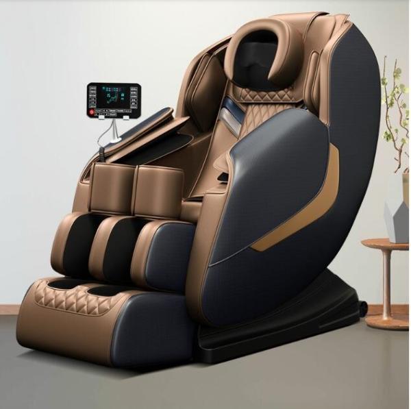 Leather Heated Back And Seat Massager 4d Electric Massage Chair Zero Gravity