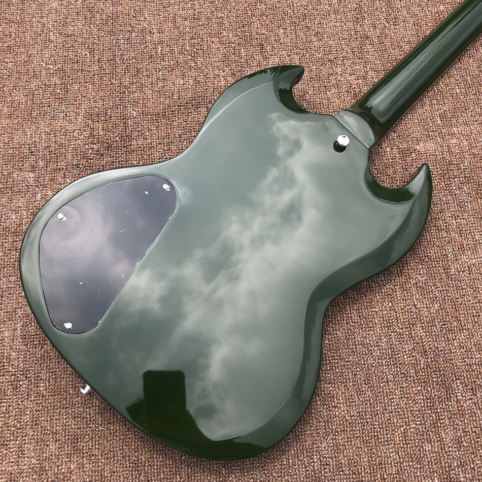 Custom SG Electric Guitar G400 Deep Army Green Rosewood Fingerboard Bigsby Tremolo