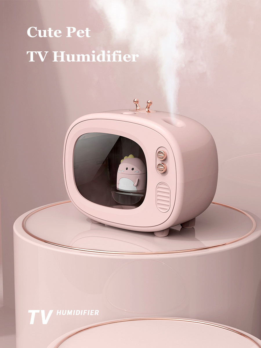 Creative TV Cute Pet Ultrasonic Air Humidifier Portable Wireless USB Rechargeable Cool Mist
